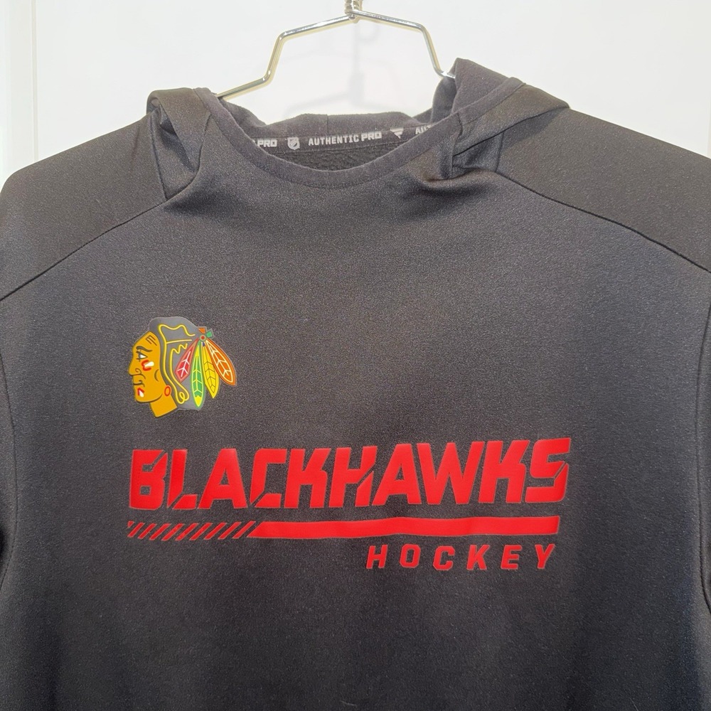 Chicago Blackhawks Fanatics Authentic Pro Mens XL Black NHL Hockey Hoodie